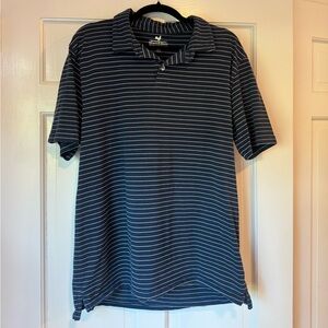 Men's Navy Striped Polo Shirt